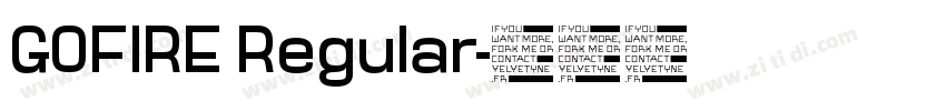 GOFIRE Regular字体转换